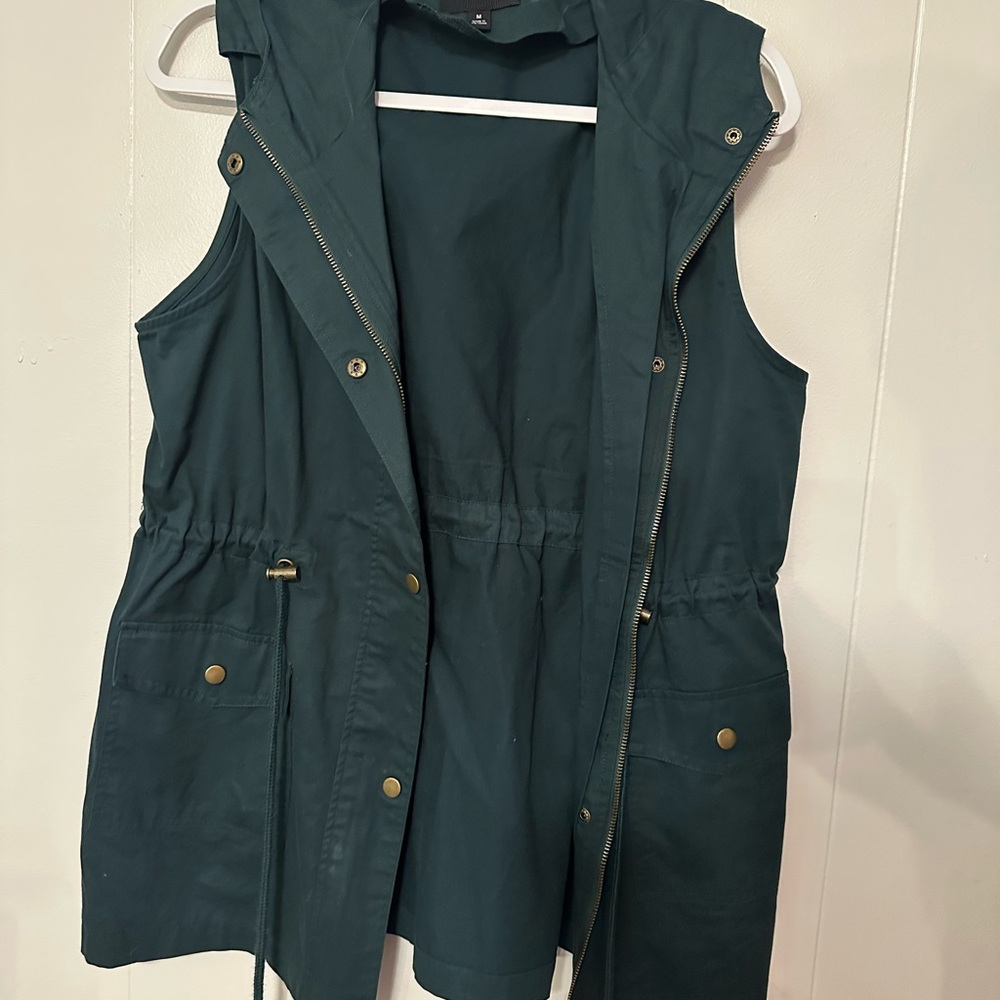 Women's Green zenana Sleeveless Jacket field vest